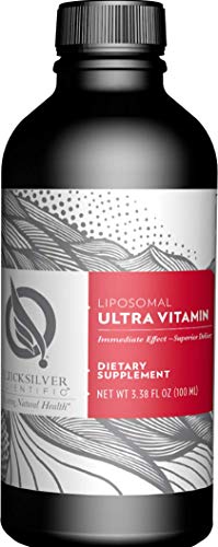 Product Cover Quicksilver Scientific Liposomal Ultra Vitamin - Liquid Multivitamin with Active B Vitamins, 2500IU Vitamin D3 + Antioxidants for Nervous System + Vision Support (3.38oz / 100ml)