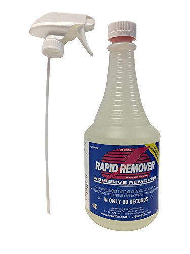 Product Cover Rapid Remover Vinyl Letter Remover 32 oz. Bottle with Sprayer Adhesive Remover for Vinyl Wraps Graphics Decals Stripes