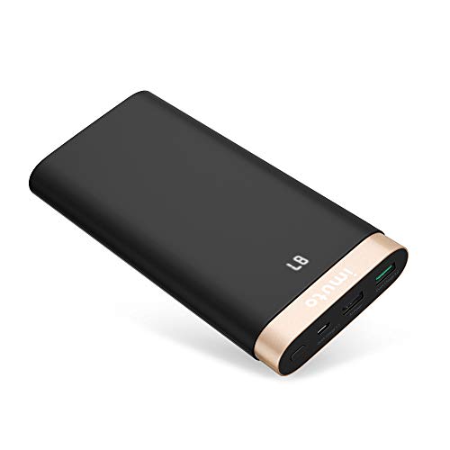 Product Cover iMuto Portable Charger 20000mAh Qualcomm Certified Quick Charge 3.0 Power Bank, QC3.0/2.0 External Battery Pack for Samsung Galaxy S9/S8/S7, Note 8, iPhone X/8/7/6 Plus, iPad, Nintendo Switch and More