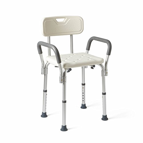 Product Cover Medline Shower Chair Bath Seat with Padded Armrests and Back, Great for Bathtubs, Supports up to 350 lbs
