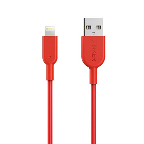 Product Cover Anker Powerline II Lightning Cable (3ft), Probably The World's Most Durable Cable, MFi Certified for iPhone 11/11 Pro / 11 Pro Max/XS/XS Max/XR/X / 8/8 Plus, and More (Red)