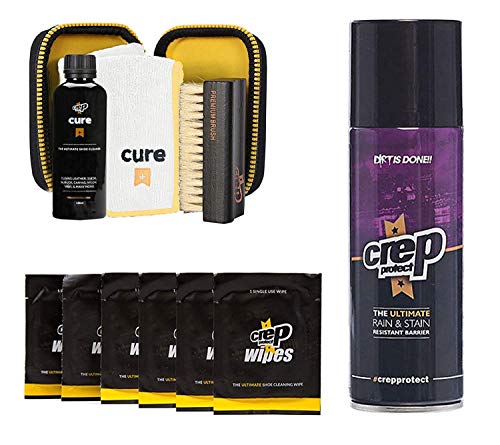 Product Cover Crep Protect Cure Kit, Ultimate Rain & Stain Shoe Spray and 6 Wipes (Bundle Gift Pack)