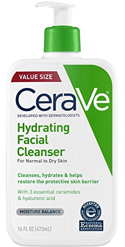 Product Cover CeraVe Hydrating Face Wash | 16 Ounce | Daily Facial Cleanser for Dry Skin | Fragrance Free