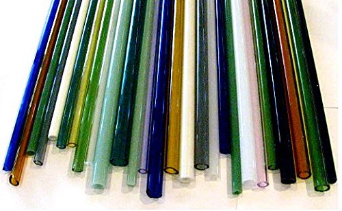 Product Cover Devardi Glass Boro Tubing, COE 33, 10 Borosilicate Mixed Colors 12 Inch Tubes
