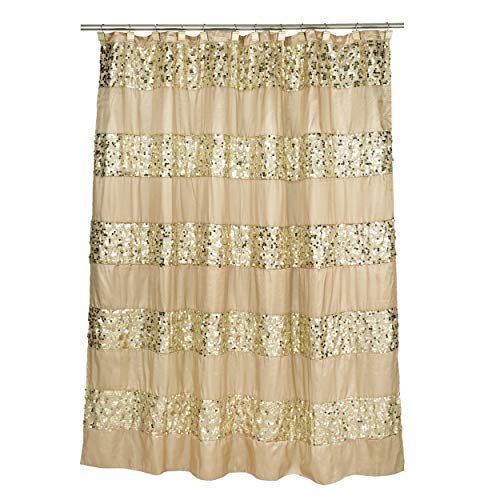 Product Cover Popular Bath 839166 Sinatra Shower Curtain, Champagne Gold
