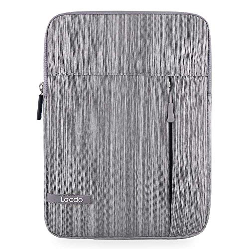 Product Cover Lacdo Tablet Sleeve Case Compatible 10.2-inch New IPad 2019 |11 inch New iPad Pro 2018 | 10.5 Inch iPad Pro | 9.7 inch New iPad | iPad Air 2 | iPad 4, 3, 2 Protective Bag Water Repellent, Gray