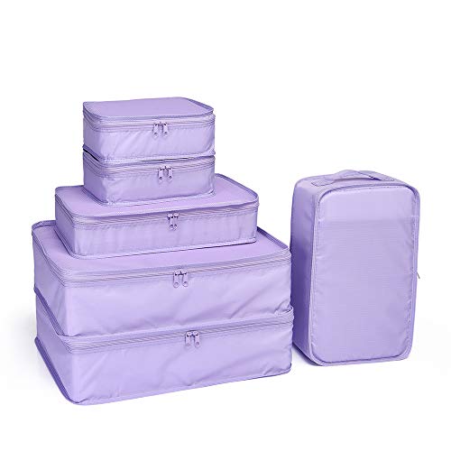 Product Cover JJ POWER Lightweight Travel Packing Cubes -Multi function, Durable 6 Piece (Purple)