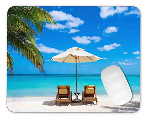 Product Cover Idyllic White Beach in Front of The Turquoise Tropical sea Mouse pad Gaming Mouse pad Mousepad Nonslip Rubber Backing