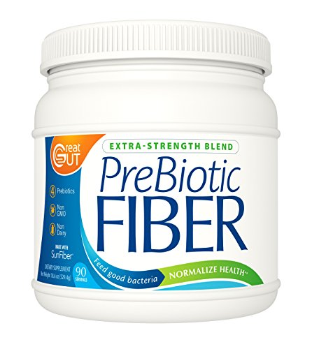 Product Cover Great Gut Prebiotic Fiber Powder - Supports Digestive Health Regularity | Strengthen Your Biome & Immune System | Promotes Growth Of Good Bacteria, Compliments Daily Probiotics Supplements - 547 Grams