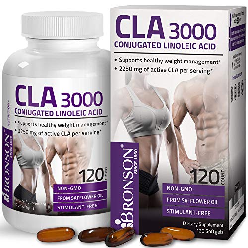 Product Cover CLA 3000 Extra High Potency Supports Healthy Weight Management Lean Muscle Mass Non-Stimulating Conjugated Linoleic Acid 120 Softgels