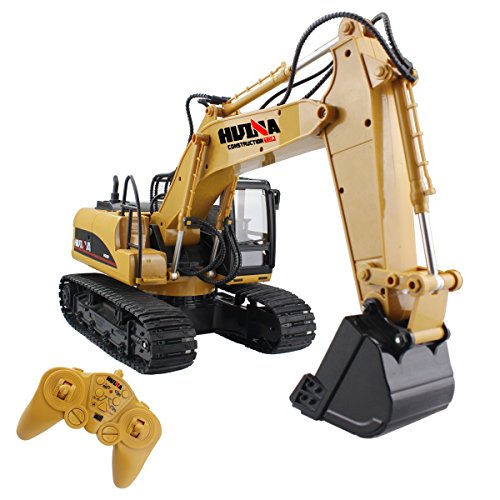 Product Cover Fisca Remote Control Excavator RC Construction Vehicles 15 Channel 2.4G Full Function Digger Toys with Sound and Lights