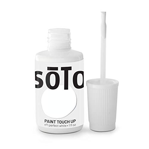 Product Cover soto Paint Touch UP (Interior) - Non-Toxic Interior Scratch + Scuff Repair: Wall, cabinets, Trim + molding, Furniture, Windows (Size: 1 fl oz, Sheen: Satin, Color: No. 01 Perfect White)