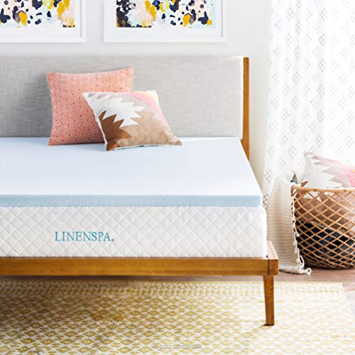 Product Cover LINENSPA 2 Inch Gel Infused Memory Foam Mattress Topper - Twin XL