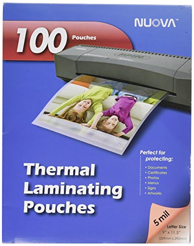 Product Cover Nuova 100-Pack, 5 Mil Thermal Laminating Pouches 9 x 11.5 Inches, Letter Size