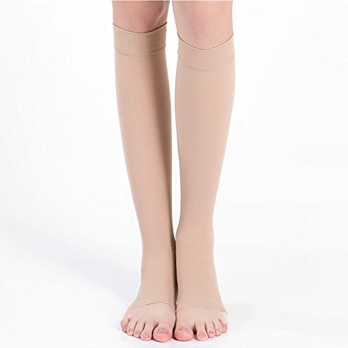 Product Cover Fenta Elastic Compression Open Toe Men Women Knee High Socks Leg Support Stockings