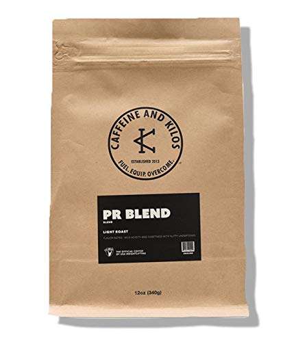 Product Cover PR Blend High Caffeine Ground Gourmet Coffee (12oz Bag) Organic Light Medium Roast, Extra Strength Pre Workout Coffee - Fresh Roasted in the USA