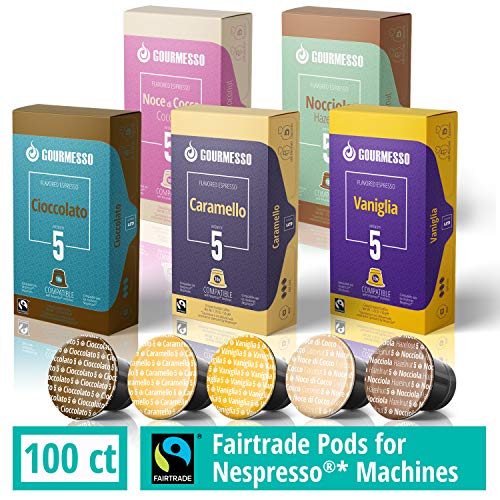Product Cover Gourmesso Flavour Bundle - 100 Nespresso Compatible Coffee Capsules - Fair Trade