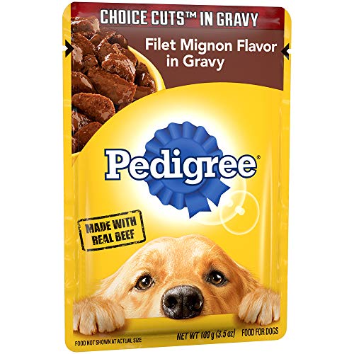 Product Cover Pedigree Choice Cuts In Gravy Filet Mignon Flavor Adult Wet Dog Food, (16) 3.5 Oz. Pouches