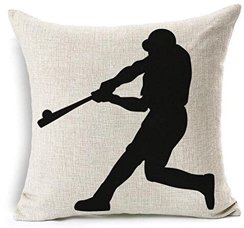 Product Cover Baseball Club Community Team Athlete Lovers Gift Cotton Linen Throw Pillow Case Cushion Cover Home Sofa balcony Decorative 18'' X 18 '' (5)