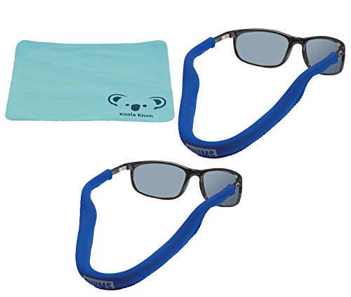 Product Cover Koala Lifestyle Chums Floating Neoprene Eyewear Retainer Sunglass Strap | Eyeglass & Glasses Float | Water Sports Holder Keeper Lanyard | 2pk Bundle + Cloth