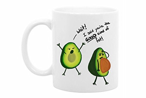 Product Cover The Coffee Corner - Funny Avocado Coffee or Tea Mug - 11 Ounce White Ceramic - Gift for Girlfriend, Gift for Boyfriend, Best Friend Gift