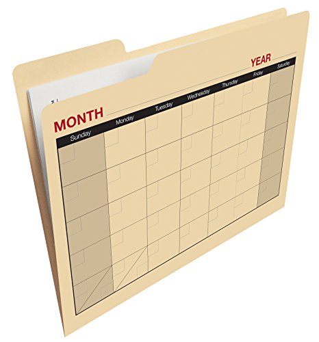 Product Cover Find-It Calendar File Folders, 12 Pack, Manila (FT07465)