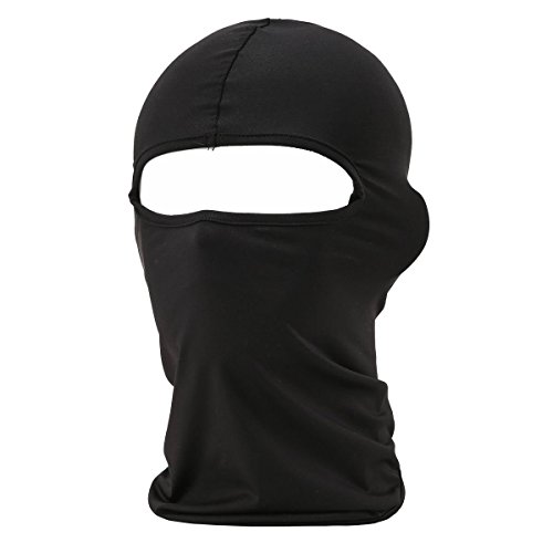 Product Cover Balaclava Tactical Face Mask Hood Neck Gaiter 1 Pack (Black)