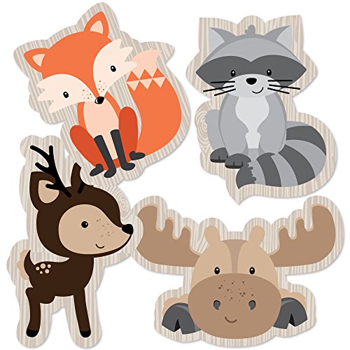 Product Cover Woodland Creatures - Animal Shaped Decorations DIY Baby Shower or Birthday Party Essentials - Set of 20