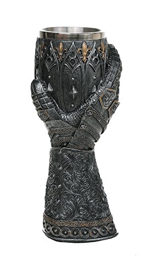 Product Cover Pacific Giftware Medieval Knight Lions Heart Gauntlet Style Wine Goblet 9