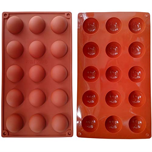 Product Cover 1 pcs 15 Cavity Mini Half Sphere Silicone Cake Baking Pan Mold Polymer Clay handmade Chocolate Candy Ice Cube Tray DIY Mold Mould