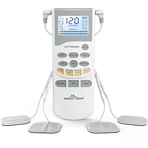 Product Cover Easy@Home Professional Grade Rechargeable TENS Unit Electronic Pulse Massager,Backlit LCD Display, Professional Grade Powerful Pulse Intensity, FDA Cleared, FSA Eligible OTC Home Use, EHE012PRO