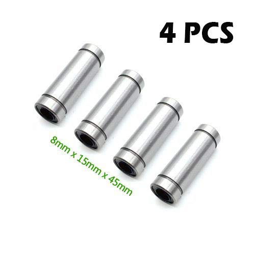 Product Cover OTRMAX 4-Piece 8mm Longer Linear Motion Ball Bearing Double Side Rubber Seal Linear Bushing CNC Part LM8LUU