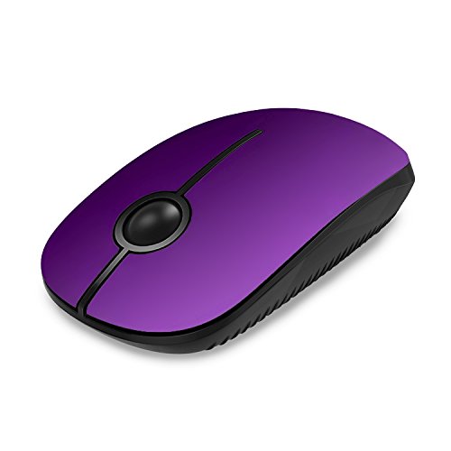 Product Cover Jelly Comb 2.4G Slim Wireless Mouse with Nano Receiver, Less Noise, Portable Mobile Optical Mice for Notebook, PC, Laptop, Computer, MacBook MS001 (Purple)