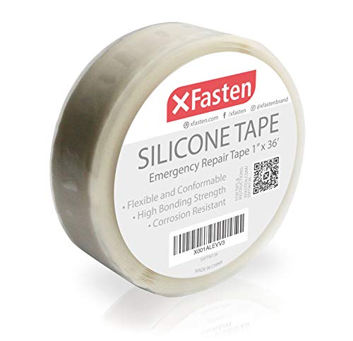 Product Cover XFasten Silicone Self Fusing Tape 1-Inch x 36-Foot (White) Silicone Repair Tape