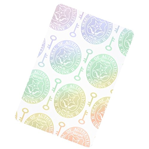 Product Cover 5 Pack - Premium Holographic Overlays for Standard Size ID Cards - Key and Seal Holograms - Adhesive Sticker Style, by Specialist ID