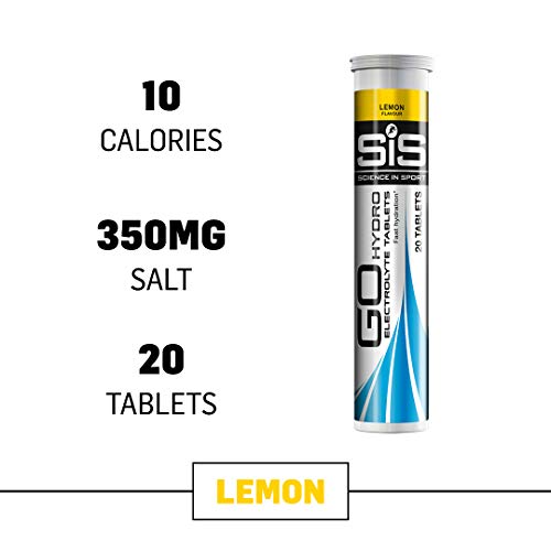 Product Cover Science in Sport Go Hydro Electrolyte Tablets, Lemon Flavor Hydration & Endurance Supplement Drink - 20 Tablets
