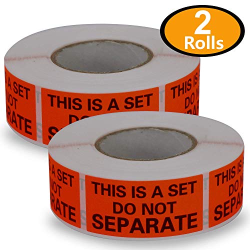 Product Cover 2 Rolls/1000 Labels,This is a Set Do Not Separate,Fluorescent Red FBA Packing Labels(1