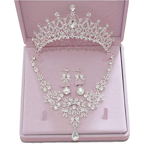 Product Cover Ever Girl Bling Bride Hair Accessories Tiaras Earrings Necklace Wedding Sets A