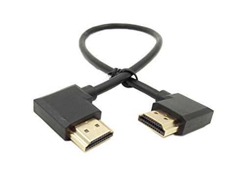 Product Cover SinLoon Gold Plated High Speed 90 Angle Right HDMI Male to Left HDMI Male Adapter Cable Supports Ethernet, 3D and Audio Return (0.3M R-L)