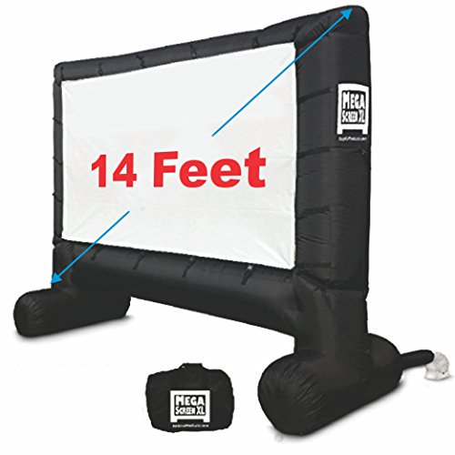 Product Cover EasyGo Products 14' Inflatable Mega Movie Screen -  Canvas Projection Screen for Outdoor Parties -  Movie Cinema is Guaranteed to Thrill and Excite.  Includes Inflation fan, Tie-Downs and Storage bag