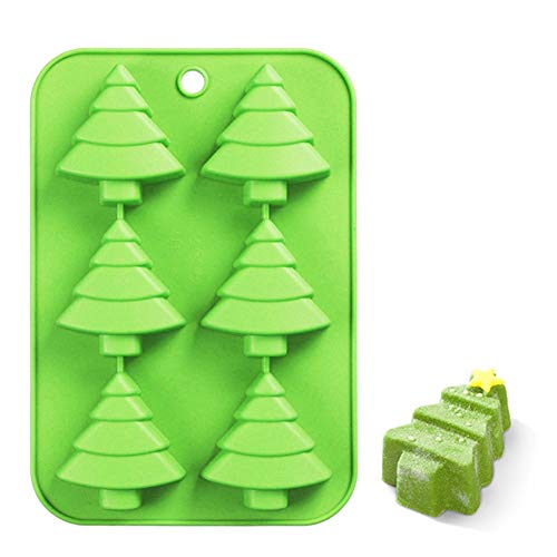 Product Cover Efivs Arts 6 Christmas Tree Silicone Cake Baking Mold Cake Pan Handmade Soap Moulds Biscuit Chocolate Ice Cube Tray DIY Mold 10