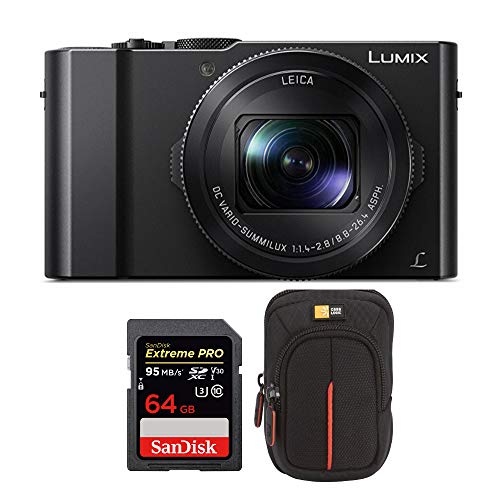 Product Cover Panasonic LUMIX LX10 4K 20.1MP Digital Camera with Leica 24-72mm Lens (Black), 64GB SD Card, and Camera Case Bundle