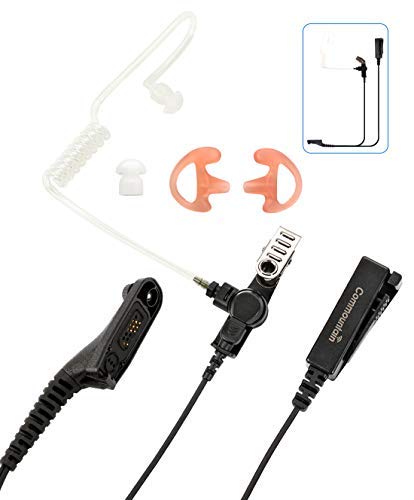 Product Cover Two Wire Earpiece with Kevlar Reinforced Cable for Motorola Radio APX4000 APX6000 APX7000 APX 8000 6000 XPR6350 XPR6550 XPR6580 XPR 7550 6350 6550,Surveillance Acoustic Tube Headset, Noise Reduction