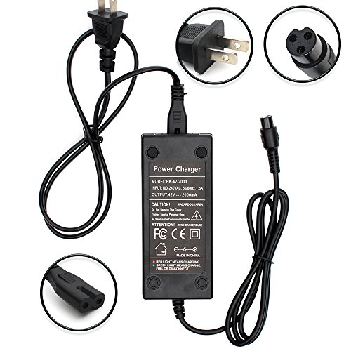 Product Cover Wyness Battery Charger 3-Prong Inline Connector 100-240V 50/60Hz Power Supply for Pocket Mod,Dirt Quad,and Sports Mod 8mm Plug 42V 2A