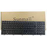 Product Cover SUNMALL New Laptop Keyboard with Frame for HP ProBook 4540s 4540 4545s Series Compatible with Part Number 702237-001 683491-001 701485-001 Black US Layout