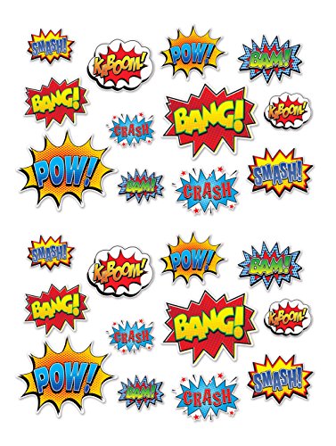Product Cover Beistle 59902 12 Piece Hero Action Sign Cutouts, 6