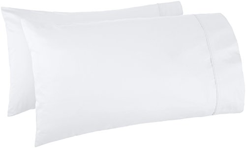 Product Cover AmazonBasics 100% Cotton Pillow Covers - King, Set of 2, White (20 x 40 inches or 51 x 102 cm)