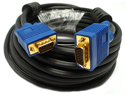 Product Cover Importer520 Blue Connectors HD15 Male to Male SVGA VGA Long Video Monitor Cable for TV Computer Projector (25 Feet)