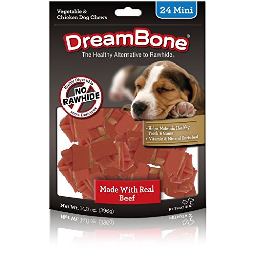 Product Cover DreamBone Beef Dog Chew, Mini, 24 Pieces/Pack