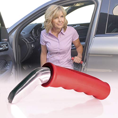 Product Cover Able Life Auto Cane, Portable Vehicle Support Handle, Standing Mobility Aid, Car Assist Cane Grab Bar, Red